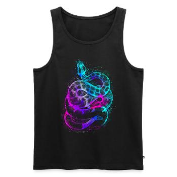 Snake Serpent Watercolor - Men's Premium Organic Tank Top - black - Front - AI Model Male 178 light (178cm)
