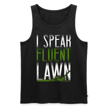 Lawn Mower Mowing Dad Father - Männer Premium Bio Tank Top - Schwarz - Vorne - Michal (187cm)
