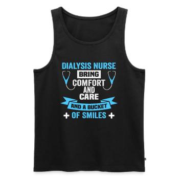 Pflegerin Dialysis nurse Dialyse Krankenschwester - Männer Premium Bio Tank Top - Schwarz - Vorne - Michal (187cm)
