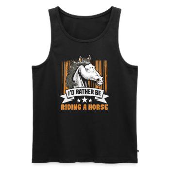 Design équestre et équestre pour les amoureux des chevaux - Débardeur bio Premium Homme - noir - Devant - AI Model Male 178 light (178cm)