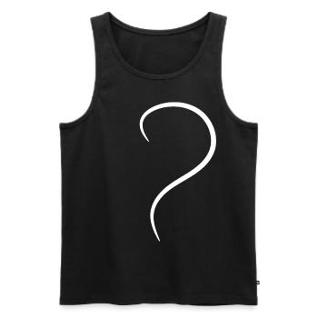 White Half Heart Design - Men's Premium Organic Tank Top - black - Front - AI Model Male 178 light (178cm)