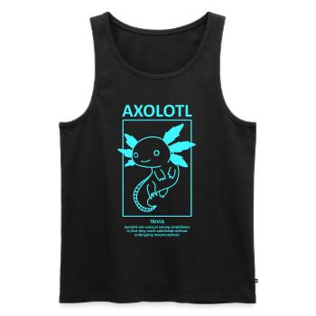 Doux Axolotl Ambystoma Kawaii Amphibians Breeder - Débardeur bio Premium Homme - noir - Devant - AI Model Male 178 light (178cm)