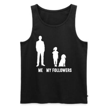 Ich meine Follower Hund und Tochter Hunde - Männer Premium Bio Tank Top - Schwarz - Vorne - Michal (187cm)