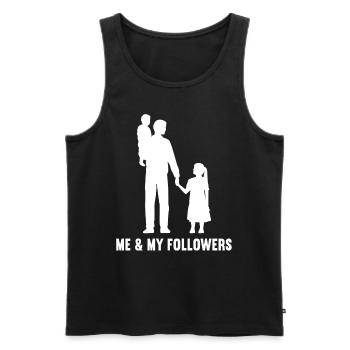 Moi et mes disciples pour les hommes fils et fille - Débardeur bio Premium Homme - noir - Devant - Michal (187cm)