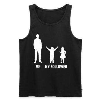 Moi et mes disciples pour les hommes fils et fille - Débardeur bio Premium Homme - noir - Devant - Michal (187cm)