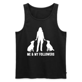 Moi et mes adeptes Chien Chien Chien Chiens - Débardeur bio Premium Homme - noir - Devant - Michal (187cm)