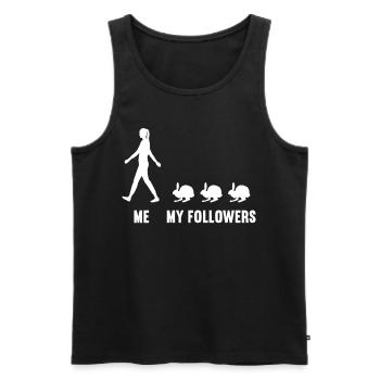 Me and my followers rabbit rabbits - Men's Premium Organic Tank Top - black - Front - AI Model Male 178 light (178cm)