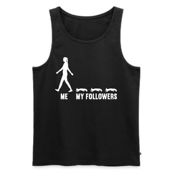 Me and my followers women squirrels - Men's Premium Organic Tank Top - black - Front - Michal (187cm)