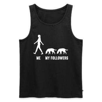 Moi et mes adeptes Chien Chien Chien Chiens - Débardeur bio Premium Homme - noir - Devant - Michal (187cm)