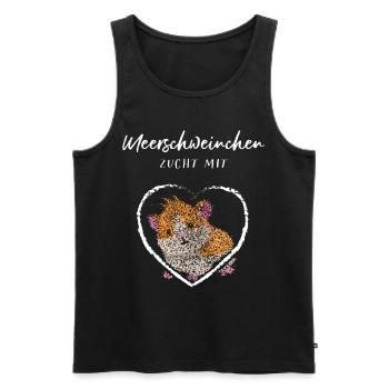Meerschweinchen Nagetier Zucht Züchter - Männer Premium Bio Tank Top - Schwarz - Vorne - Michal (187cm)