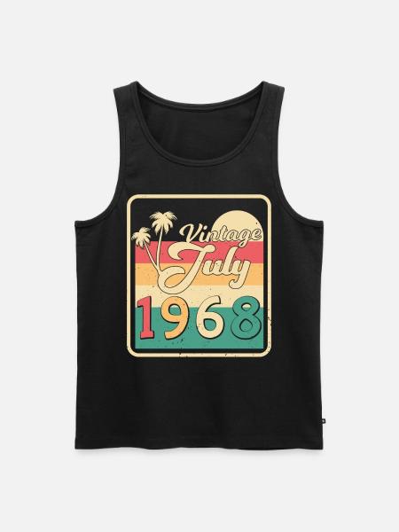Juli 1968 Retro - Männer Premium Bio Tank Top - Schwarz