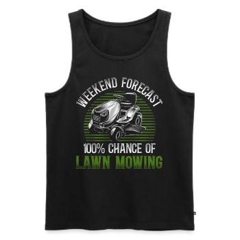 Lawn Mower Mowing Dad Father - Männer Premium Bio Tank Top - Schwarz - Vorne - Michal (187cm)
