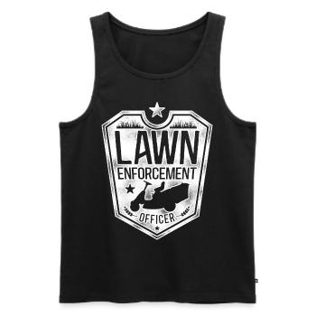 Lawn Mower Mowing Dad Father - Männer Premium Bio Tank Top - Schwarz - Vorne - Michal (187cm)