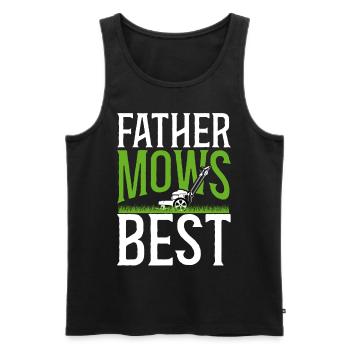 Lawn Mower Mowing Dad Father - Männer Premium Bio Tank Top - Schwarz - Vorne - Michal (187cm)