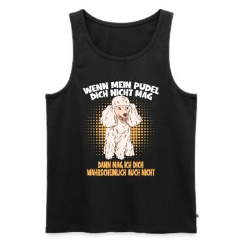 Hunde Pudel Design für Hundeliebhaber - Männer Premium Bio Tank Top - Schwarz - Vorne - Michal (187cm)
