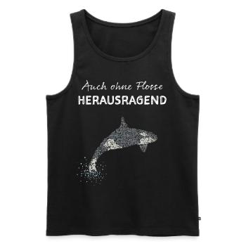 Orka Killerwal Mörderwal Schwertwal - Männer Premium Bio Tank Top - Schwarz - Vorne - Michal (187cm)