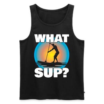 Sup Stand Up Paddle Design Sup Board Paddeln - Débardeur bio Premium Homme - noir - Devant - AI Model Male 178 light (178cm)