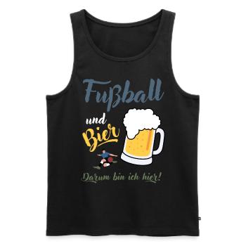 Fußball Bier Fußballspieler Fußballverein Geschenk - Männer Premium Bio Tank Top - Schwarz - Vorne - Michal (187cm)