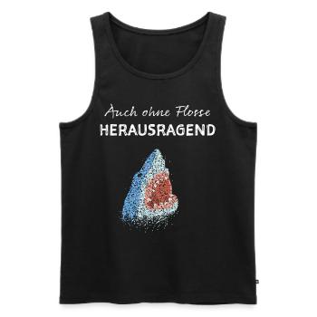 Weisser Hai Haie Haifisch Hailiebhaber - Männer Premium Bio Tank Top - Schwarz - Vorne - Michal (187cm)