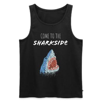 Grosser Weisser Hai Haifisch Wale Shark - Männer Premium Bio Tank Top - Schwarz - Vorne - AI Model Male 178 light (178cm)