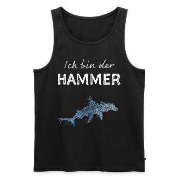 Hammerhai Hai Haie Hailiebhaber Haifisch - Männer Premium Bio Tank Top - Schwarz - Vorne - Michal (187cm)