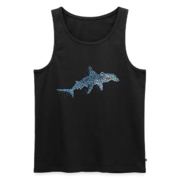 Hammerhai Hai Haie Wale Haifisch Ozean - Männer Premium Bio Tank Top - Schwarz - Vorne - AI Model Male 178 light (178cm)