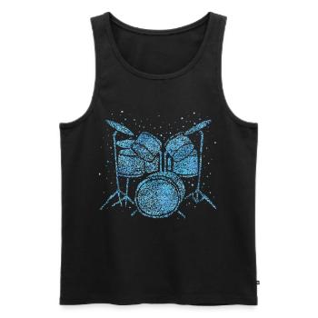 Batterie Schalgzeuger Batteur Snare - Débardeur bio Premium Homme - noir - Devant - Michal (187cm)