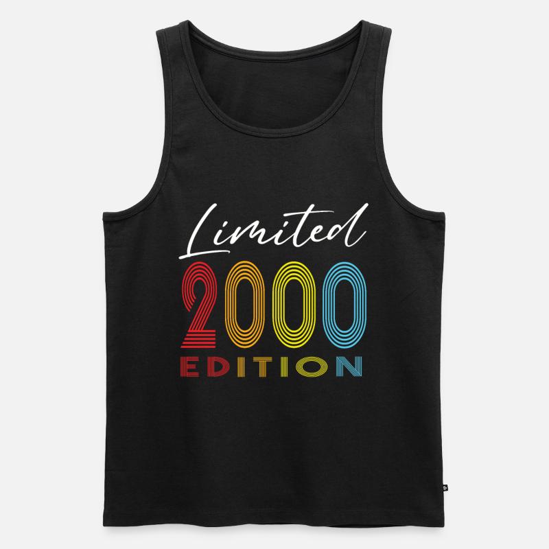 Limited Edition 2000 - Männer Premium Bio Tank Top - Schwarz