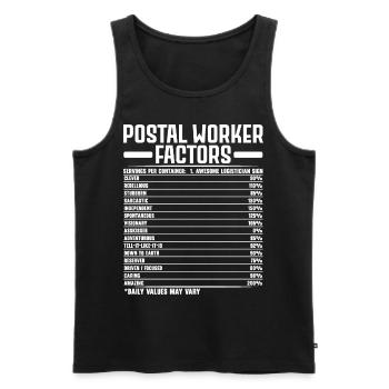 Postangestellte Faktoren Briefträger Briefträger J - Männer Premium Bio Tank Top - Schwarz - Vorne - AI Model Male 178 light (178cm)