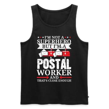 Ich bin Postangestellter Briefträger Briefträger B - Männer Premium Bio Tank Top - Schwarz - Vorne - AI Model Male 178 light (178cm)