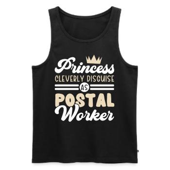 Princess cleverly disguises herself as a postman - Men's Premium Organic Tank Top - black - Front - AI Model Male 178 light (178cm)