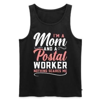 Ich bin eine Mutter und ein Postangestellter Nicht - Männer Premium Bio Tank Top - Schwarz - Vorne - AI Model Male 178 light (178cm)