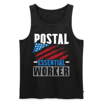 Ich bin Postangestellter Briefträger Postbote Beru - Männer Premium Bio Tank Top - Schwarz - Vorne - AI Model Male 178 light (178cm)