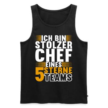 Abteilungsleiter Chef - Männer Premium Bio Tank Top - Schwarz - Vorne - Michal (187cm)