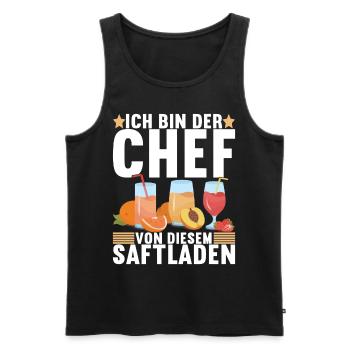 Abteilungsleiter Chef - Männer Premium Bio Tank Top - Schwarz - Vorne - Michal (187cm)