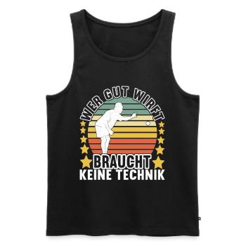Boule Petanque - Männer Premium Bio Tank Top - Schwarz - Vorne - Michal (187cm)
