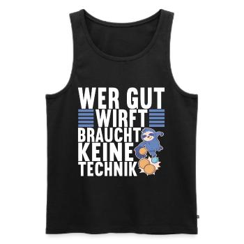 Boule Petanque - Männer Premium Bio Tank Top - Schwarz - Vorne - Michal (187cm)
