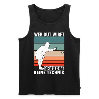 Boule Petanque - Männer Premium Bio Tank Top - Schwarz - Vorne - Michal (187cm)