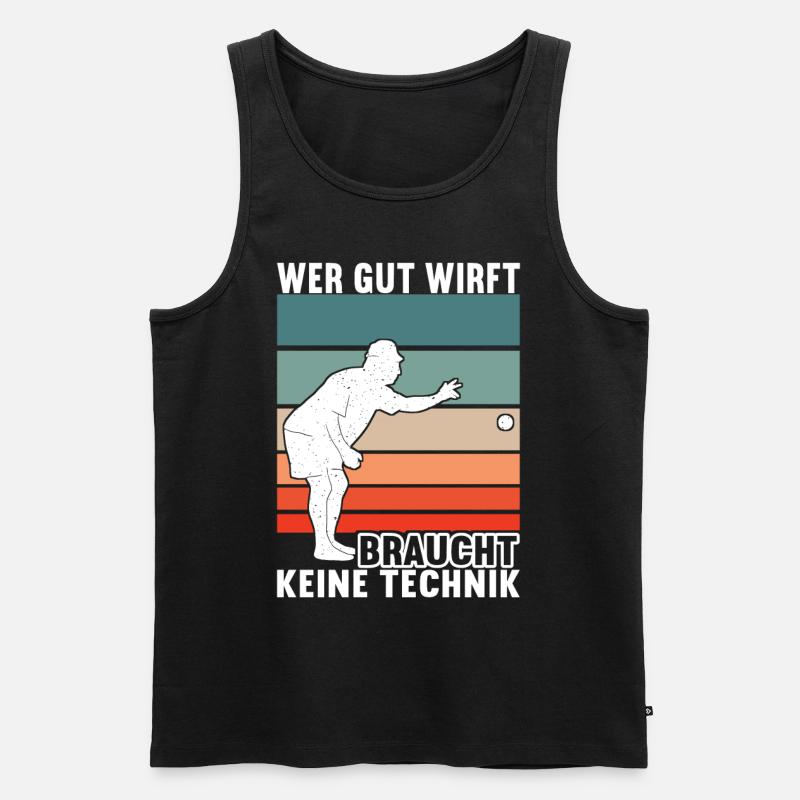 Boule Petanque - Männer Premium Bio Tank Top - Schwarz