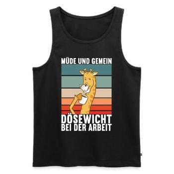 Lustige Sprüche Witzige Sprüche - Männer Premium Bio Tank Top - Schwarz - Vorne - AI Model Male 178 light (178cm)