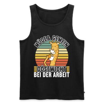 Lustige Sprüche Witzige Sprüche - Männer Premium Bio Tank Top - Schwarz - Vorne - AI Model Male 178 light (178cm)