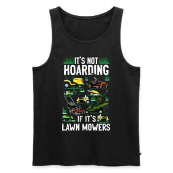 Lawn Mower Mowing Dad Father - Männer Premium Bio Tank Top - Schwarz - Vorne - Michal (187cm)