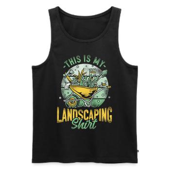 Landscaper Landscaping Landscape - Men's Premium Organic Tank Top - black - Front - AI Model Male 178 light (178cm)