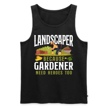 Landscaper Landscaping Landscape - Men's Premium Organic Tank Top - black - Front - AI Model Male 178 light (178cm)