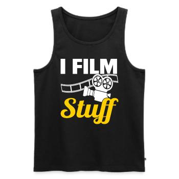 Regisseur Filmemacher Spielfilm Film - Männer Premium Bio Tank Top - Schwarz - Vorne - AI Model Male 178 light (178cm)