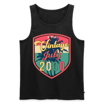 Original Juli 2000 - Männer Premium Bio Tank Top - Schwarz - Vorne - AI Model Male 178 light (178cm)
