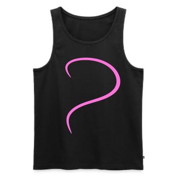 Conception rose demi-cœur - Débardeur bio Premium Homme - noir - Devant - Michal (187cm)