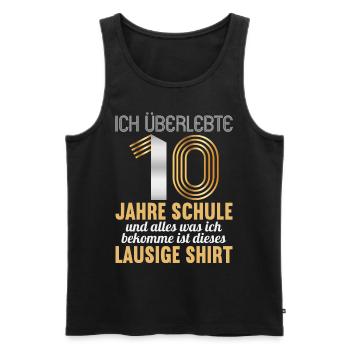 Realschule bestanden Realschulabschluss 2022 - Männer Premium Bio Tank Top - Schwarz - Vorne - Michal (187cm)