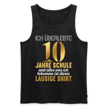 Realschule bestanden Realschulabschluss 2022 - Männer Premium Bio Tank Top - Schwarz - Vorne - Michal (187cm)