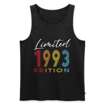 Édition limitée 1993 - Débardeur bio Premium Homme - noir - Devant - AI Model Male 178 light (178cm)